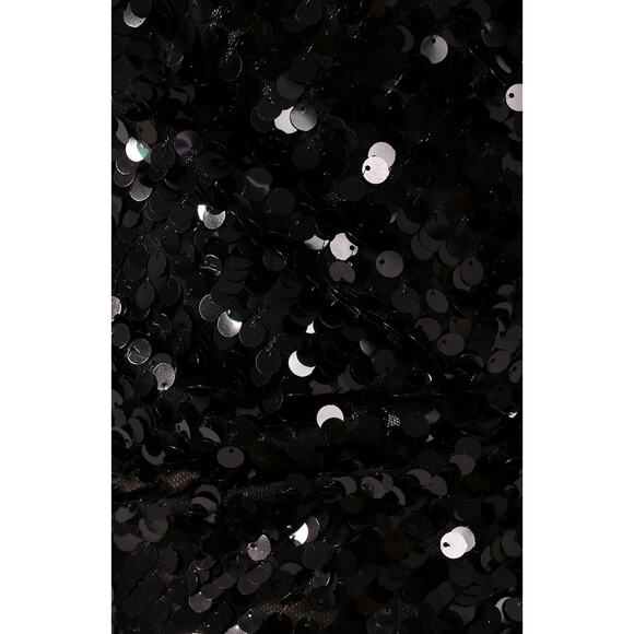 NWT Dolce & Gabbana Black Sequin One Shoulder Midi Cocktail Dress 46 XL - Picture 9 of 9
